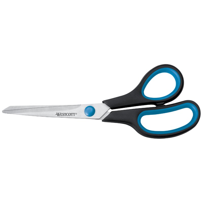 WESTCOTT ciseaux Easy Grip, droitier, bleu/noir, 247 mm
